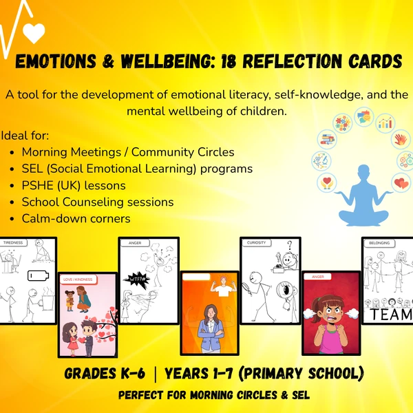 Emotions & Wellbeing: 18 Reflection Cards