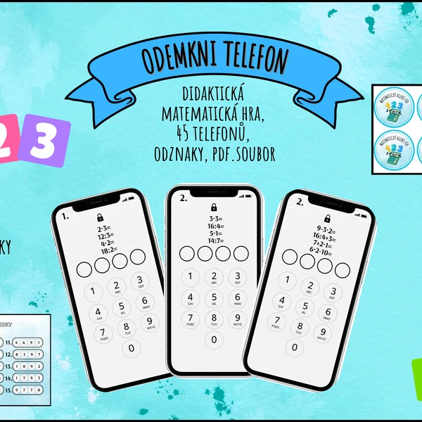 Odemkni telefon- matematika📱
