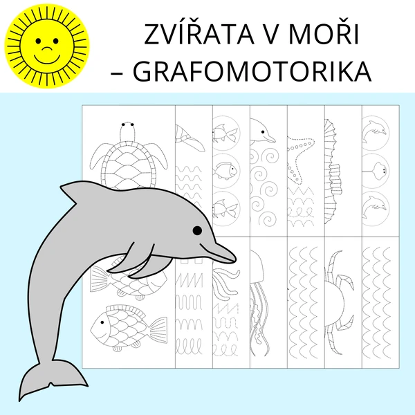 ZVÍŘATA V MOŘI – GRAFOMOTORIKA