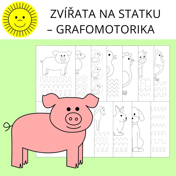 ZVÍŘATA NA STATKU – GRAFOMOTORIKA