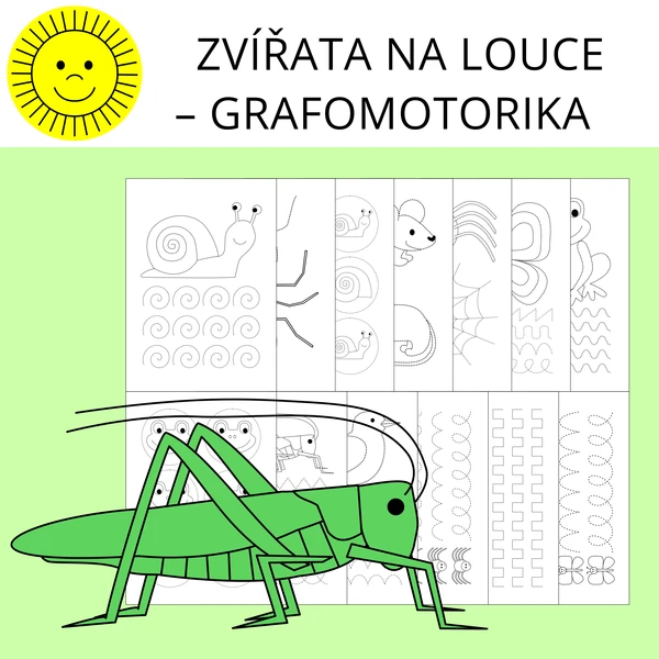 ZVÍŘATA NA LOUCE – GRAFOMOTORIKA