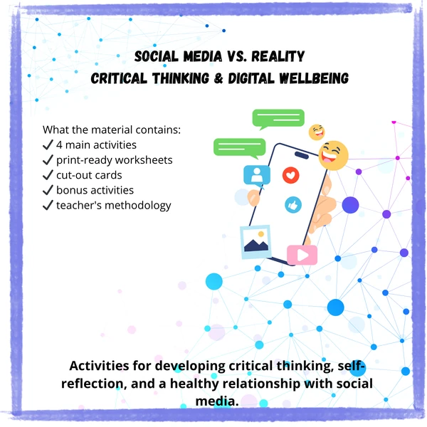Social Media vs. Reality | Digital Wellbeing & SEL Activities | Grades 6-12