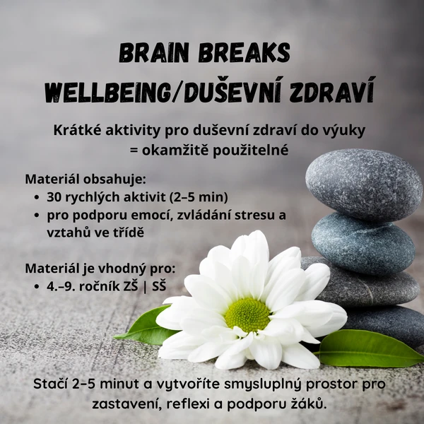 BRAIN BREAKS DO VÝUKY – WELLBEING a DUŠEVNÍ ZDRAVÍ