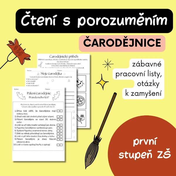Čtení s porozuměním - Čarodějnice - Pálení čarodějnic
