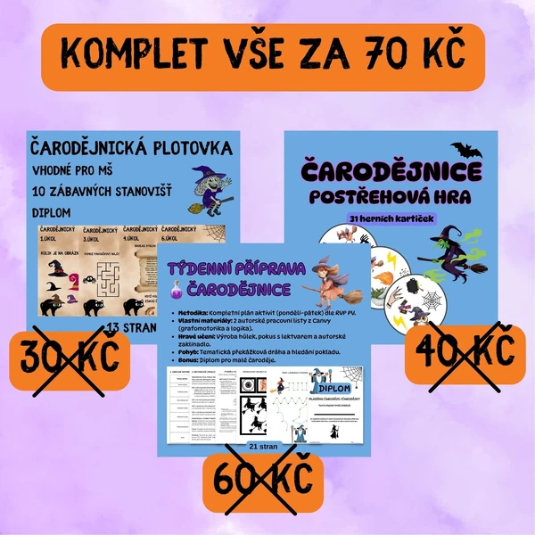 VÝHODNÝ BALÍČEK - ČARODĚJNICE (52 STRAN)