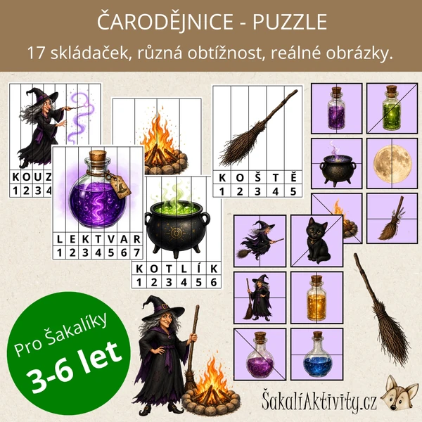  Puzzle - Čarodějnice 
