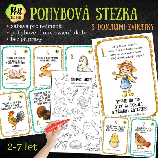 Pohybová stezka s domácími zvířaty