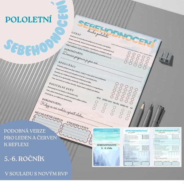 Pololetní sebehodnocení pro 5. a 6. třídy