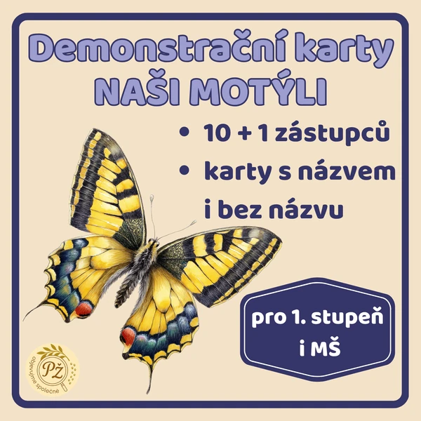 Demonstrační karty - Naši motýli