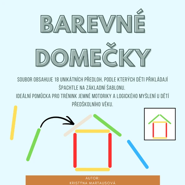 Barevné domečky - Logická skládačka pro šikovné hlavičky! 