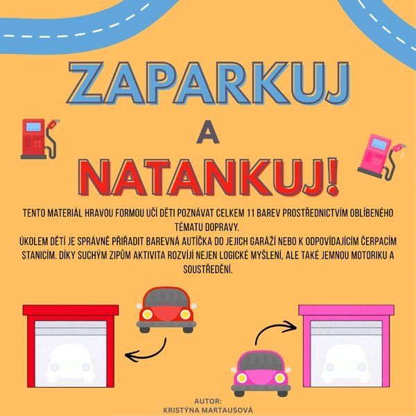 Zaparkuj a natankuj! - Barevné skládání