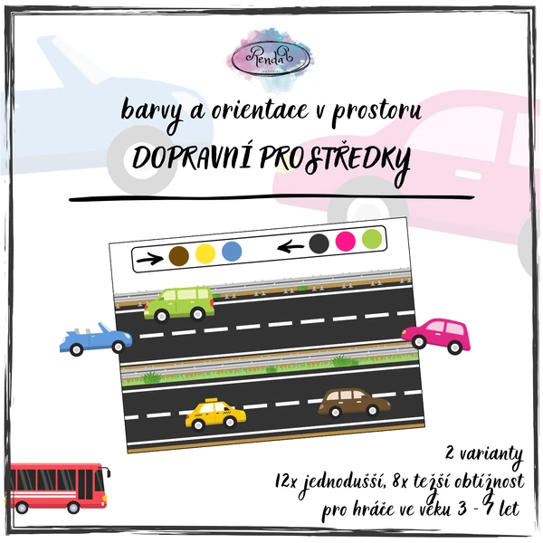Barvy a orientace v prostoru - Dopravní prostředky