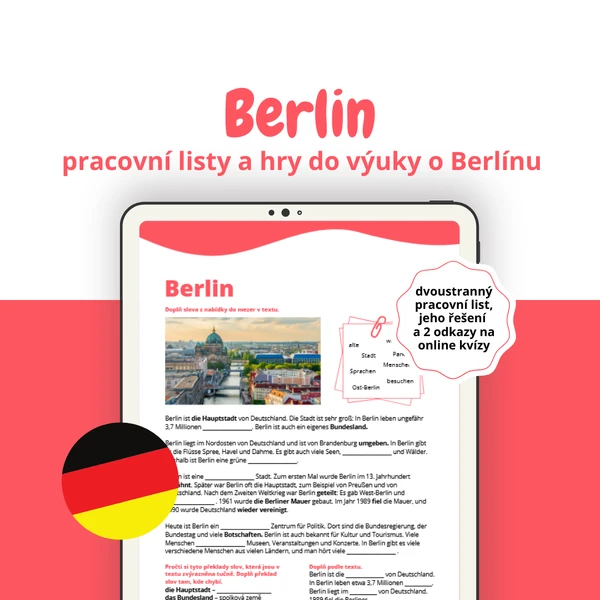 Berlín: pracovní list a dva online kvízy