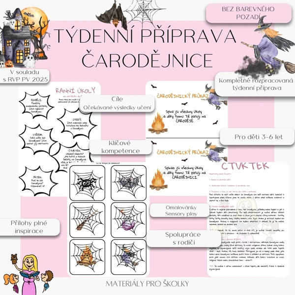 Týdenní příprava - Čarodějnice (bez barevného pozadí)