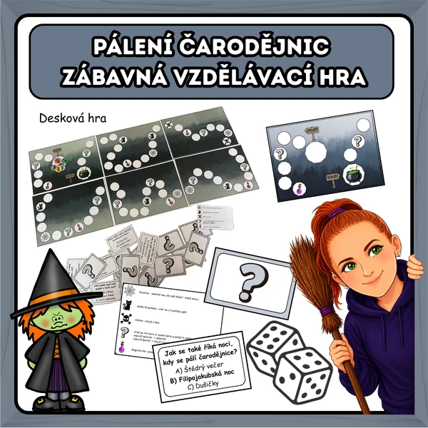 Pálení čarodějnic – zábavná vzdělávací hra