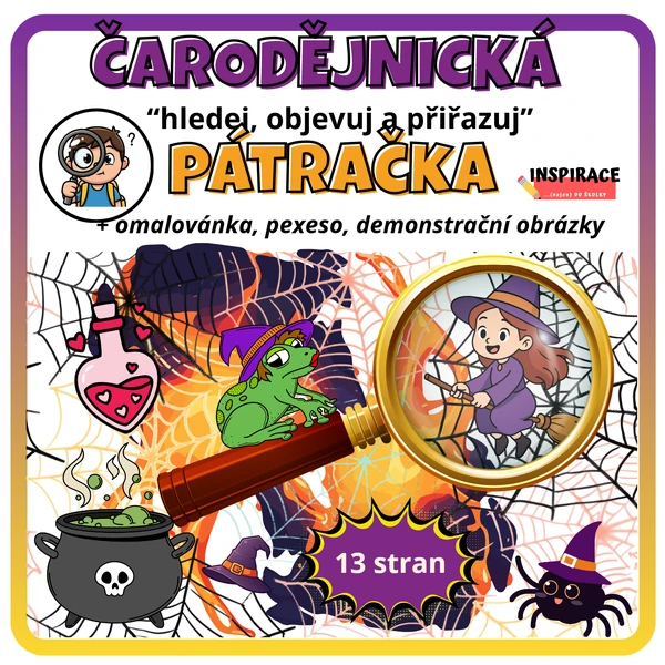 ČARODEJNICKÁ pátračka –🔎– hledej, objevuj a přiřazuj