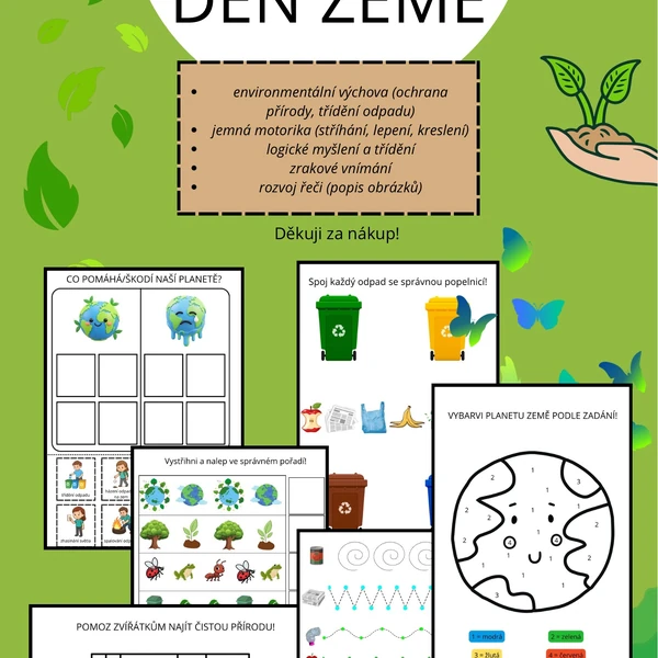Sada pracovních listů - DEN ZEMĚ
