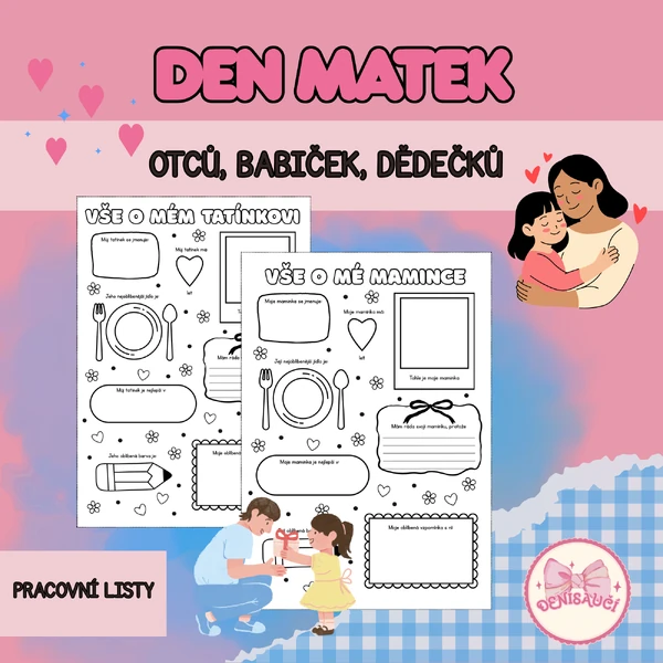 Den matek, otců - pracovní Listy