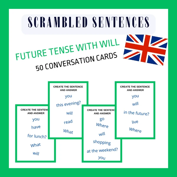 FUTURE WILL - SCRAMBLED SENTENCES