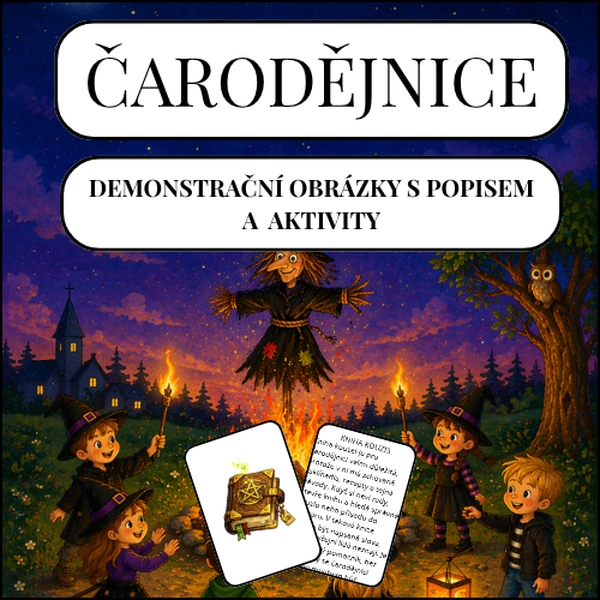 ČARODĚJNICE: demonstrační obrázky a aktivity pro MŠ