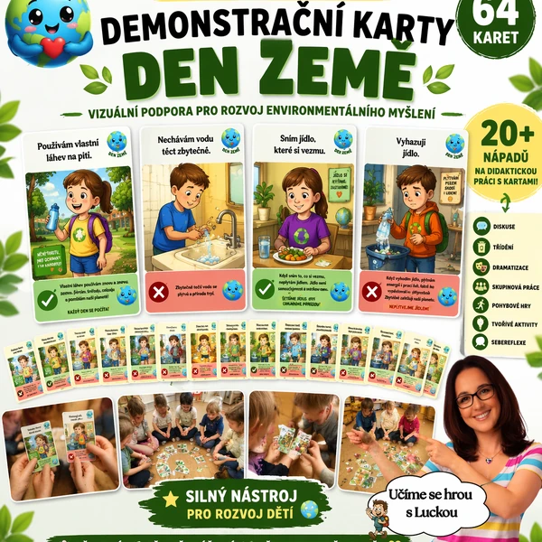 DEN ZEMĚ - demonstrační karty s metodickým materiálem - CHRAŇME PLANETU