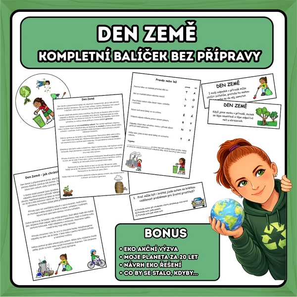 DEN ZEMĚ - KOMPLETNÍ BALÍČEK BEZ PŘÍPRAVY 