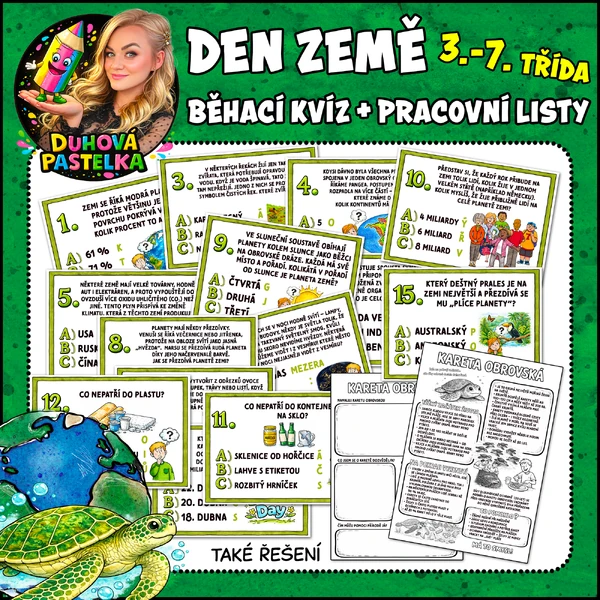 DEN ZEMĚ - běhací kvíz + pracovní listy