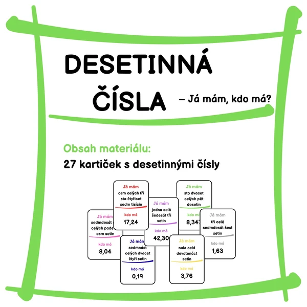 DESETINNÁ ČÍSLA – Já mám, kdo má?