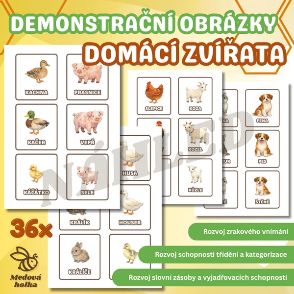 Demonstrační obrázky - Domácí zvířata (farma)