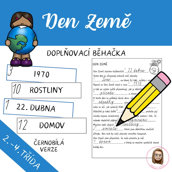 DEN ZEMĚ - doplňovací běhačka