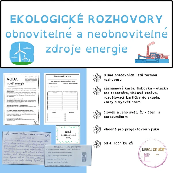Ekologické rozhovory - obnovitelné a neobnovitelné zdroje energie