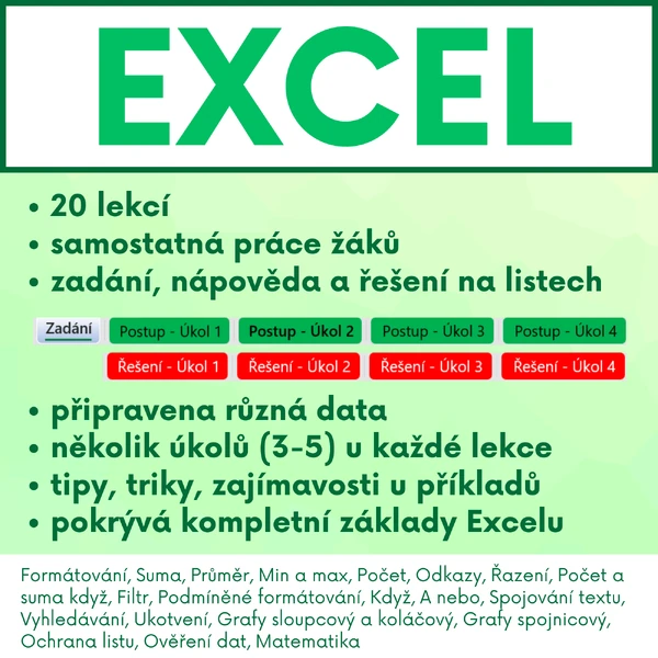 Excel - 20 lekcí