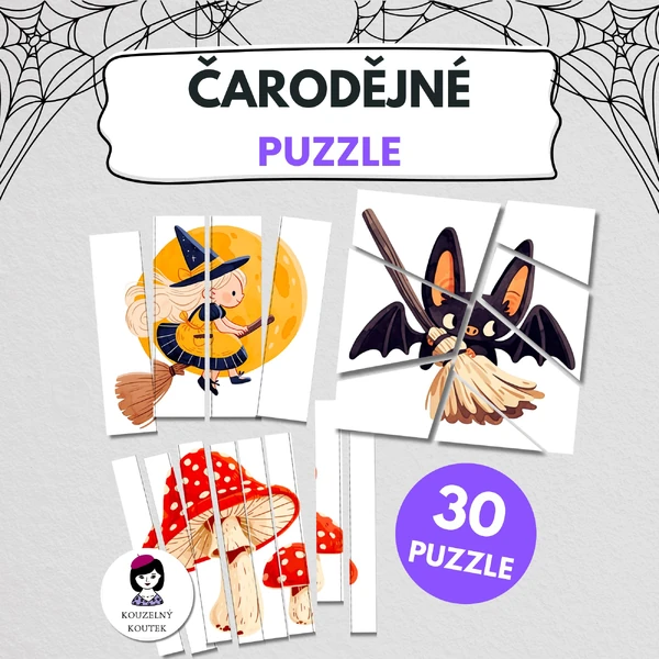 Čarodějné puzzle | Pálení čarodějnic | Dušičky | Halloween