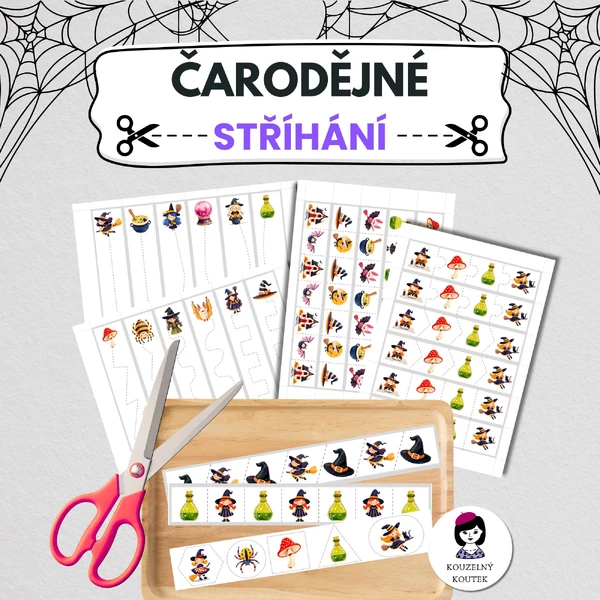Čarodějné stříhání | Stříhací obrázky | Pálení čarodějnic | Dušičky | Halloween