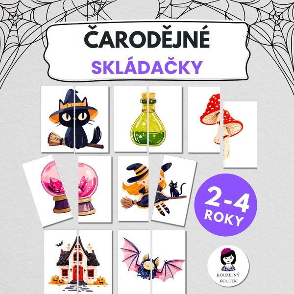 Čarodějné skládačky | Puzzle | Pálení čarodějnic | Dušičky | Halloween