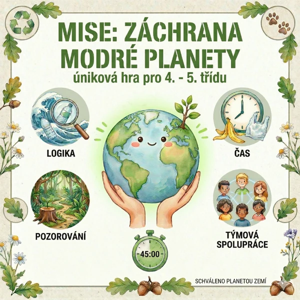 Den Země: Záchrana modré planety (úniková hra), 4. - 5. třída