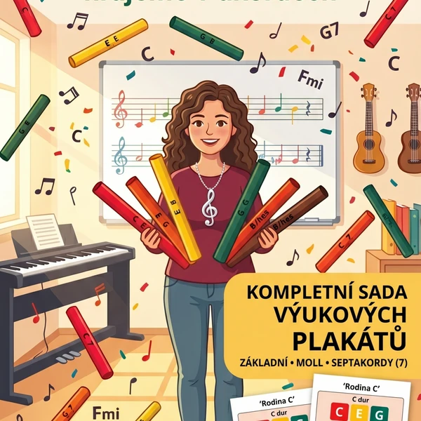 BOOM-AKORDY: Barevná smršť do hudebky (Kompletní sada plakátů)