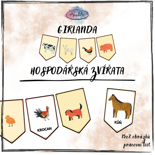 Girlanda - Hospodářská zvířata