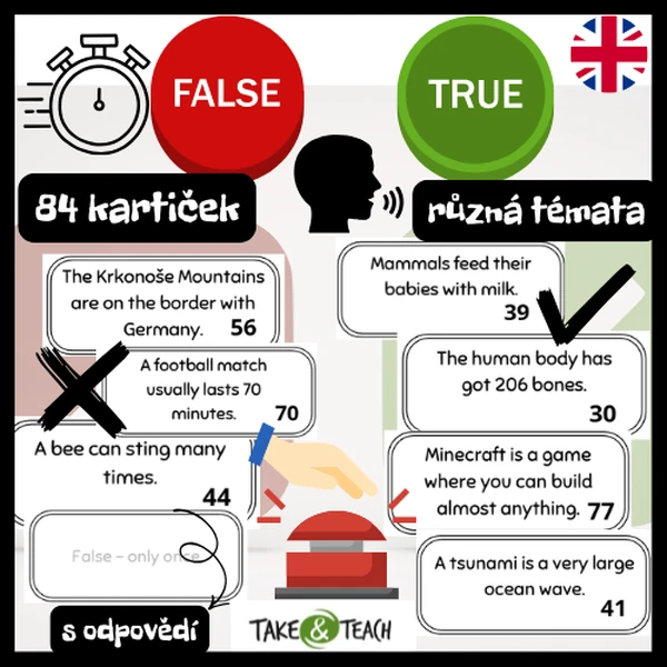 TRUE or FALSE - pravda x lež - quiz