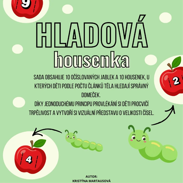 Hladová housenka - Provlékací počítání