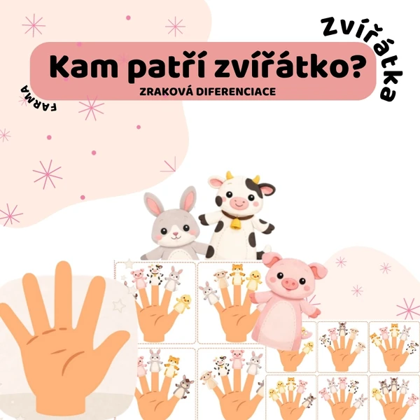 Kam patří zvířátko? - zraková diferenciace