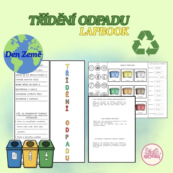 Třídění odpadu - lapbook - Den Země