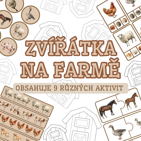 Zvířátka na farmě – soubor aktivit pro MŠ