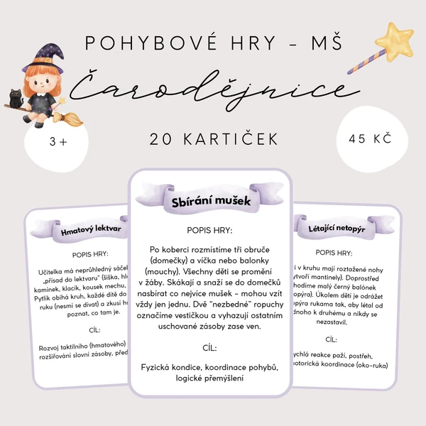 Hry do ranního kruhu pro MŠ - Čarodějnice