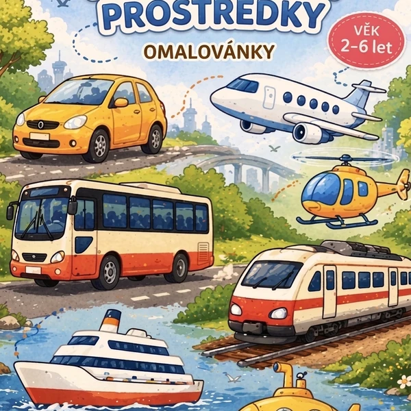 Dopravní prostředky - omalovánky zdarma