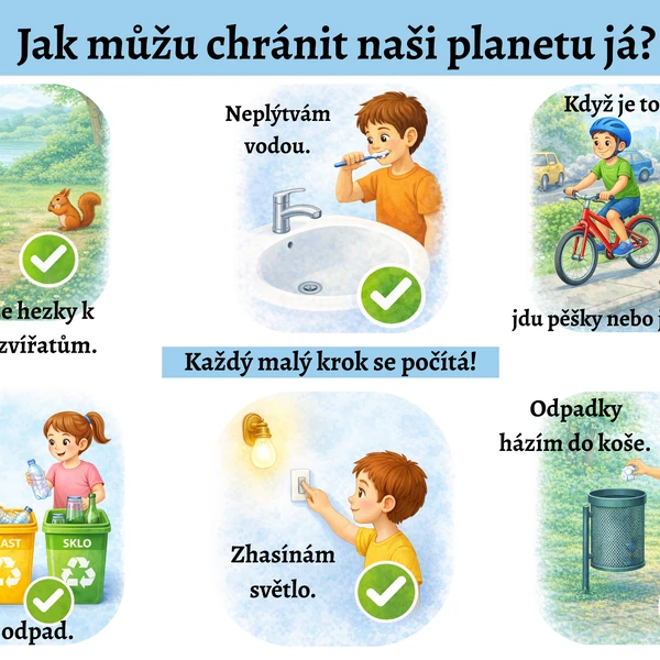 Plakátek Jak můžu planetu Zemi chránit já?