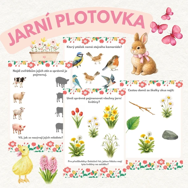 Jarní plotovka s úkoly