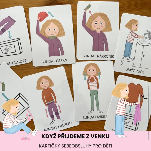 Když přijdeme z venku - kartičky sebeobsluhy pro děti 