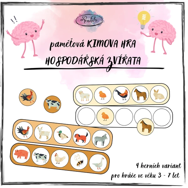 Kimova hra - hospodářská zvířata