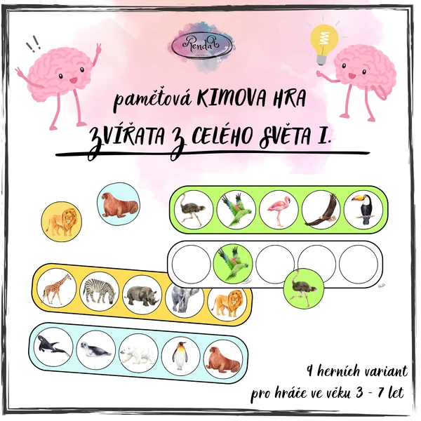 Kimova hra - Zvířata z celého světa I.
